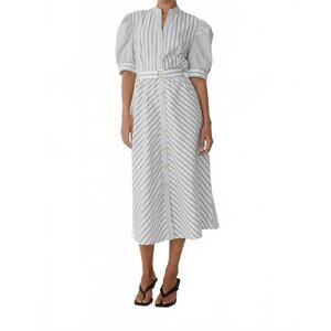 NEW JS71 izel dress in white/black stripe